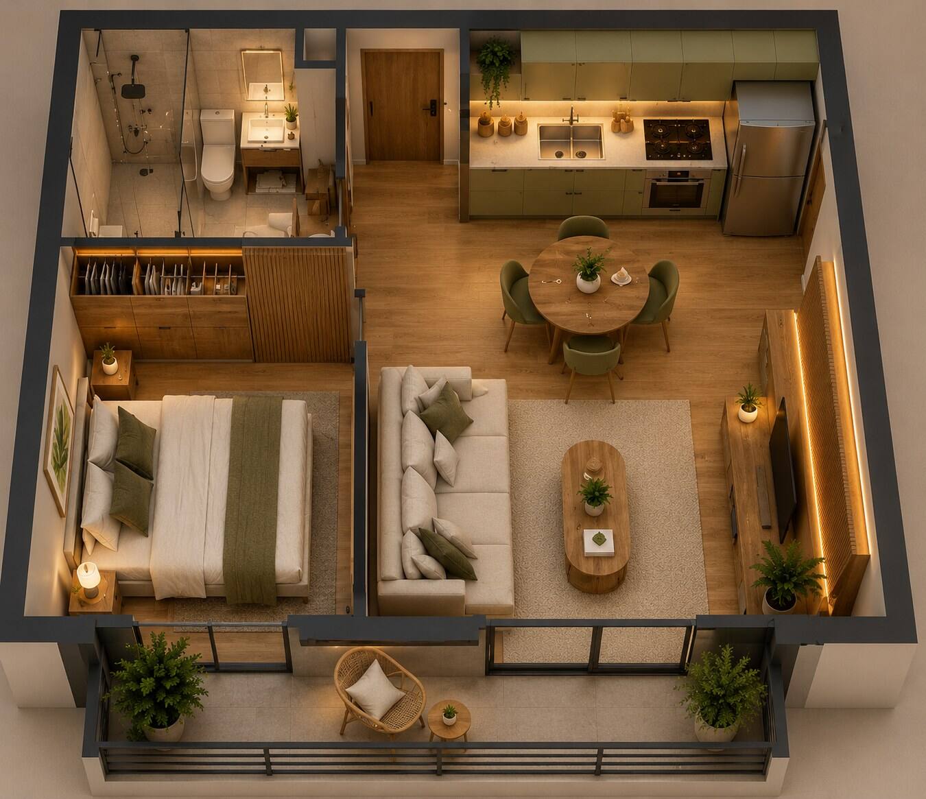 Planta 40m²